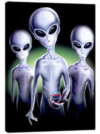 Quadro em tela  Alien trio - Area 51