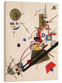Quadro de madeira  Happy ascent - Wassily Kandinsky