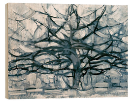 Quadro de madeira  Árvore cinzenta - Piet Mondriaan