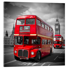 Quadro em acrílico  LONDON Red Buses - Melanie Viola