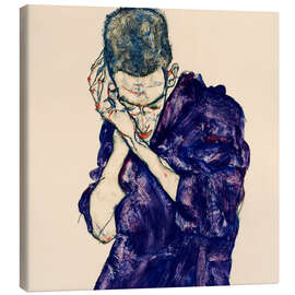 Quadro em tela  Youth with violet frock - Egon Schiele