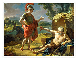 Póster  Alexander und Diogenes. 1818 - Nicolas Andre Monsiau