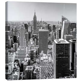 Quadro em tela  Top Of The Rock - New York City (monochrome) - Sascha Kilmer
