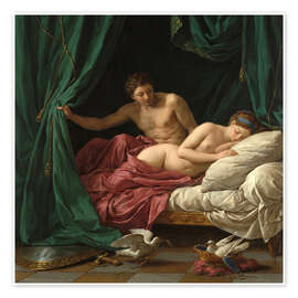 Póster  Mars and Venus an allegory of Peace - Louis Jean Francois Lagrenee