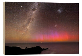 Quadro de madeira  Aurora australis and Milky Way - Alex Cherney