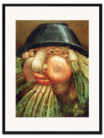Impressão artística com moldura  The Vegetable Gardener - Giuseppe Arcimboldo