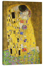 Quadro em tela  O beijo (formato vertical) - Gustav Klimt