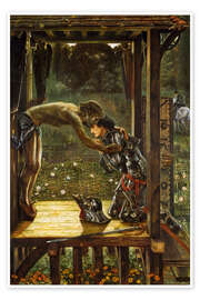 Póster  The Merciful Knight - Edward Burne-Jones