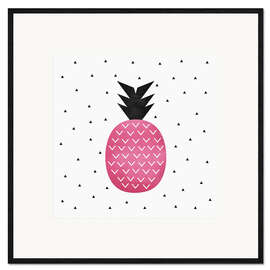 Impressão artística com moldura  Pink Pineapple - Elisabeth Fredriksson
