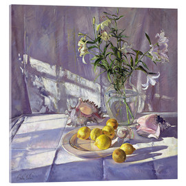 Quadro em acrílico  Still Life Flowers and Lemons - Timothy Easton
