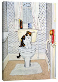 Quadro em tela  Gato na casa de banho - Ditz