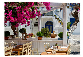 Quadro em acrílico  Tavern on Mykonos island - Ellen Rooney