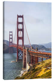 Quadro em tela  Golden Gate Bridge in San Francisco - Leah Bignell