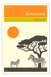 Póster  Botswana - Jazzberry Blue