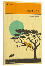 Quadro de madeira  Ruanda - Jazzberry Blue