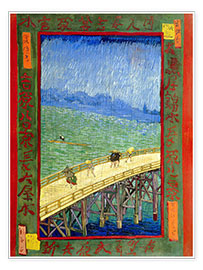Póster  Ponte na chuva (depois Hiroshige) - Vincent van Gogh
