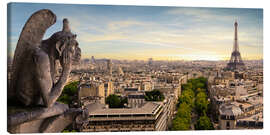 Quadro em tela  View over Paris from Notre Dame