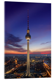 Quadro em acrílico  Berliner Fernsehturm (Torre de TV) à noite
