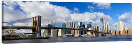 Quadro em tela  Panoramic Brooklyn Bridge and Manhattan skyline