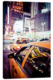 Quadro em tela  Yellow Cabs and City Lights
