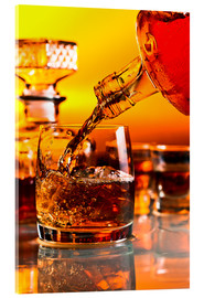 Quadro em acrílico  glass with whiskey and ice
