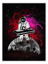 Póster  Space Astronaut DJ - 2ToastDesign