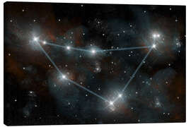 Quadro em tela  Artist's depiction of the constellation Capricorn the Sea Goat. - Marc Ward