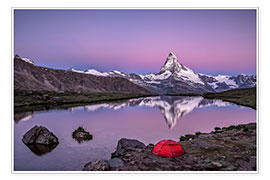 Póster  Sunrise at Matterhorn - Valais, Switzerland - Achim Thomae