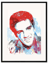 Impressão artística com moldura  Elvis Presley - 2ToastDesign
