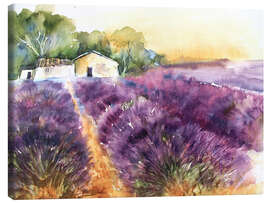 Quadro em tela  Lavender field in Provence - Eckard Funck