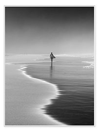 Póster  Lone surfer at the beach - Alex Saberi