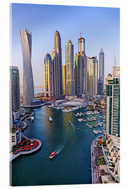 Quadro em acrílico  Dubai Marina from above