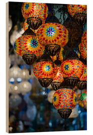 Quadro de madeira  Mosaic lanterns in Istanbul