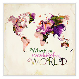 Póster  What a wonderful world (Map) - Mandy Reinmuth