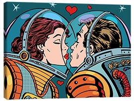 Quadro em tela  Amor no espaço