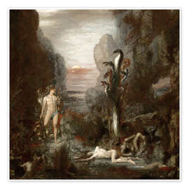 Póster  Hercules and the Lernaean Hydra - Gustave Moreau