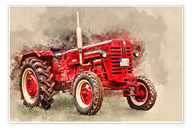 Póster  McCormick tractor Oldtimer - Peter Roder