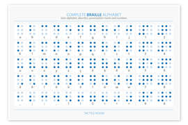 Póster  Alfabeto Braille (inglês) - Typobox