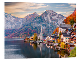 Quadro em acrílico  Hallstatt, Austria in the Autumn - Mike Clegg Photography