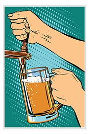 Póster  draw beer