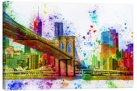Quadro em tela  New York with Brooklyn Bridge - Peter Roder
