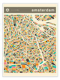 Póster AMSTERDAM MAP