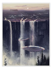 Póster  UFO waterfall sl - Tatiana Kazakova