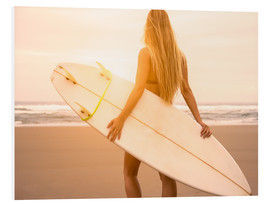 Quadro em PVC  Blonde Surfer