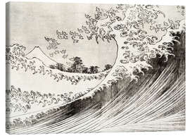 Quadro em tela  A grande onda de Kanagawa - Katsushika Hokusai