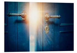 Quadro em PVC  Open blue door and sunshine - Elena Schweitzer