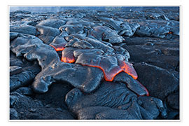 Póster Lava Field on Big Island, Hawaii