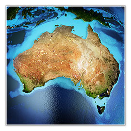 Póster  Australia from space, NASA