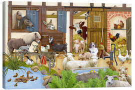 Quadro em tela  Os animais da fazenda - Marion Krätschmer