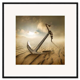 Impressão artística com moldura  Anchor in the desert